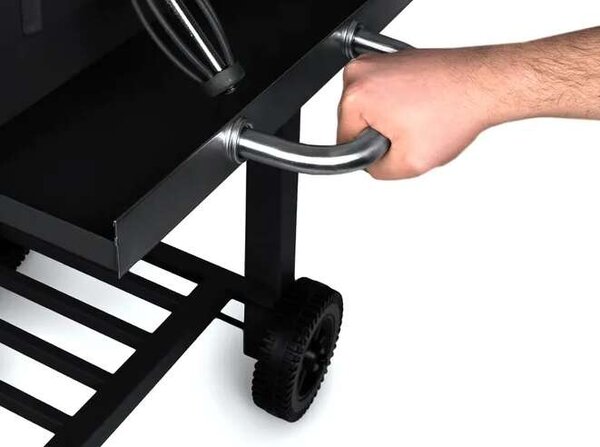 Landgraf faszenes BBQ Grill állítható rácsmagasság, hőmérő