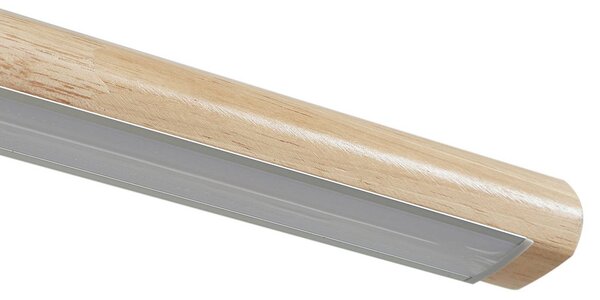 Lucande LED függőlámpa Maruta, fa, fénysugár, 120 cm, 3000K, Világos fa, Nappali / Étkező, Fa, Modern