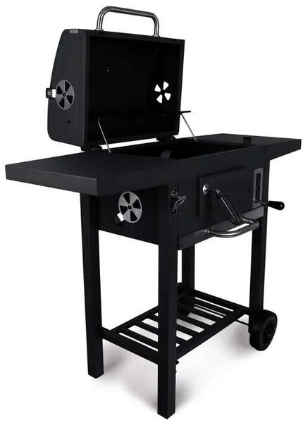 Landgraf faszenes BBQ Grill állítható rácsmagasság, hőmérő