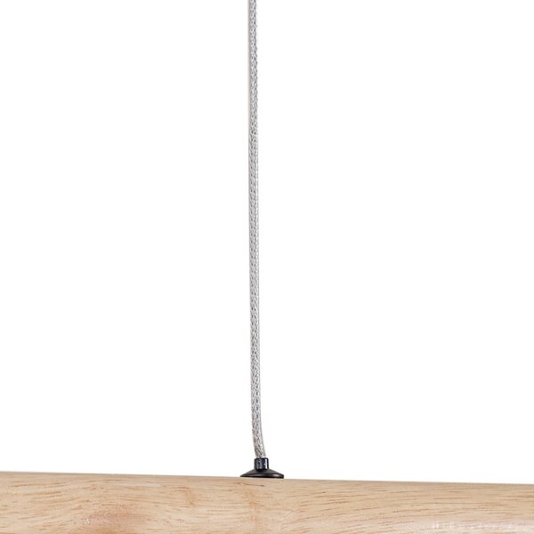Lucande LED függőlámpa Maruta, fa, fénysugár, 120 cm, 3000K, Világos fa, Nappali / Étkező, Fa, Modern