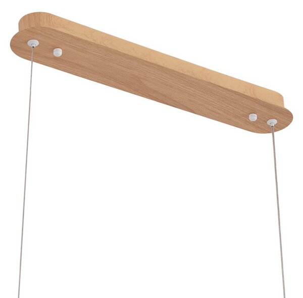 Lucande LED függőlámpa Maruta, fa, fénysugár, 120 cm, 3000K, Világos fa, Nappali / Étkező, Fa, Modern