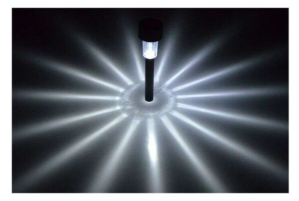 Polifach LED-es kerti Napelemes Lámpa 29,5cm (P-001) - fekete