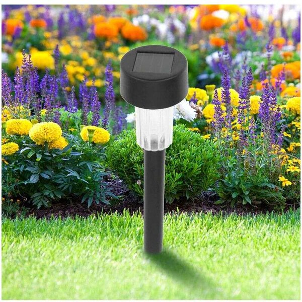 Polifach LED-es kerti Napelemes Lámpa 29,5cm (P-001) - fekete