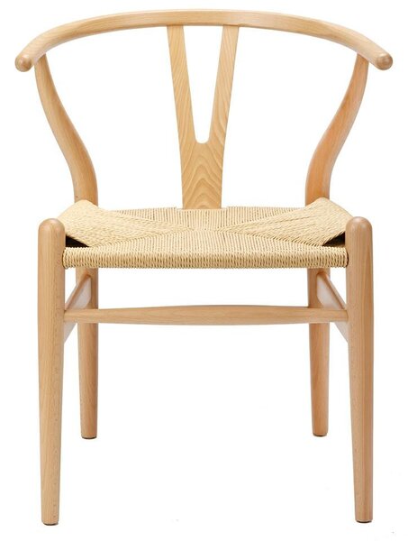King Home Wishbone Bükkfa Szék Természetes Rostfonással