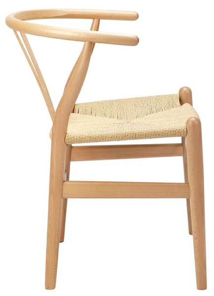 King Home Wishbone Bükkfa Szék Természetes Rostfonással