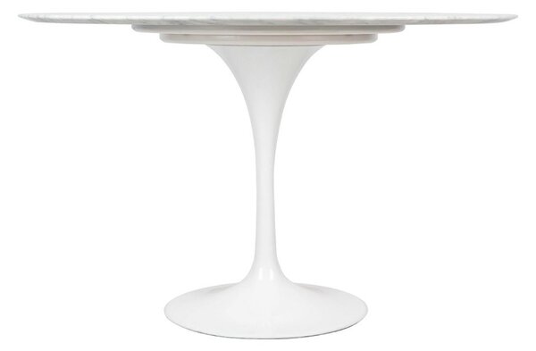 King Home Tulip Marble 120 Carrara étkezőasztal márvány fehér