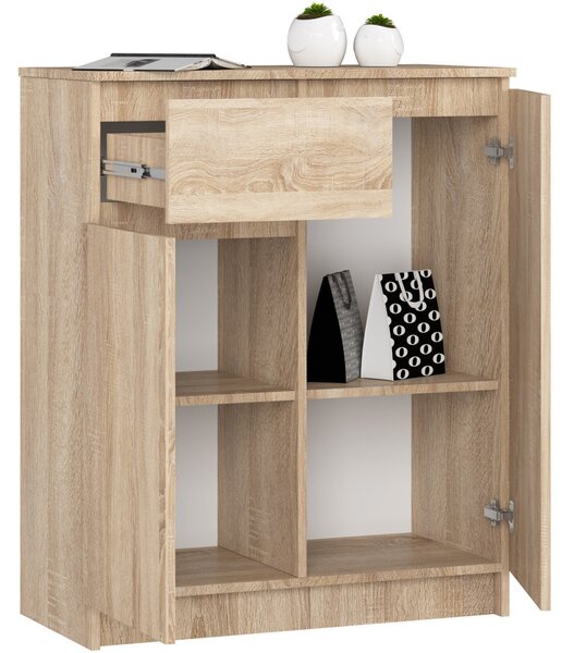 AKORD CLP K80 Sonoma Tölgy Komód Laminált Fiókos