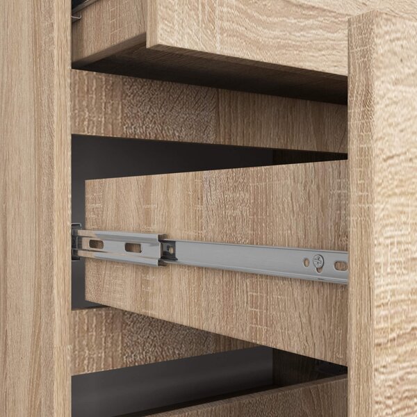 AKORD CLP K120 Komód Laminált Sonoma Tölgy 10 Fiókos