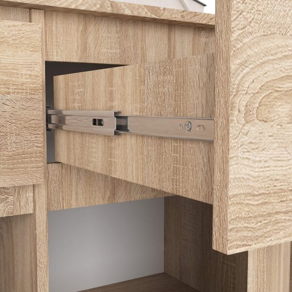 AKORD CLP K140 Komód Laminált Sonoma Tölgy 3 Ajtós 3 Fiókos