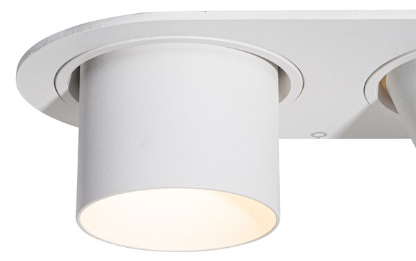 6 darabos süllyesztett spotlámpa szett fehér GU10 50mm 2-fényű - Installa