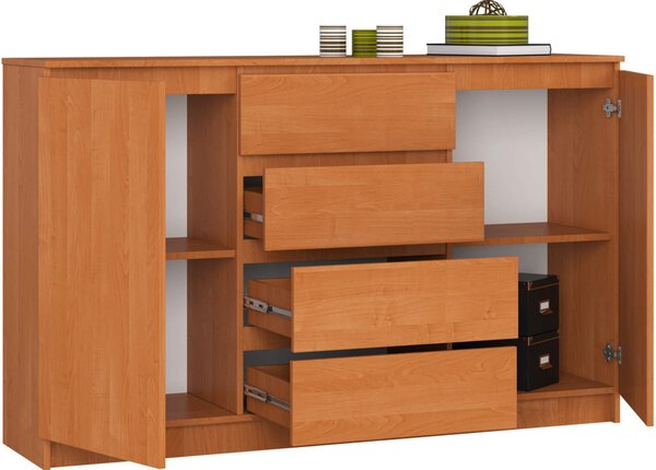 AKORD CLP K160 Komód Laminált Éger 4 Fiókos
