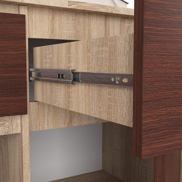 AKORD CLP Sonoma-Wenge Komód 3 Ajtós 3 Fiókos Laminált