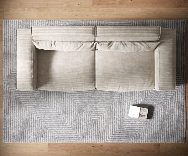 DELIFE Nagy kanapé Sirpio XL 270x130 cm kordbársony bézs