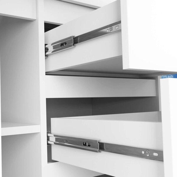 AKORD CLP K017 Modern Komód Laminált Fehér 6-Fiókos