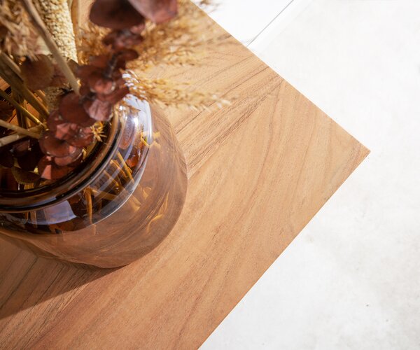 DELIFE Komód Stonegrace 200 cm akác természetes 4 ajtós kőfurnér V láb