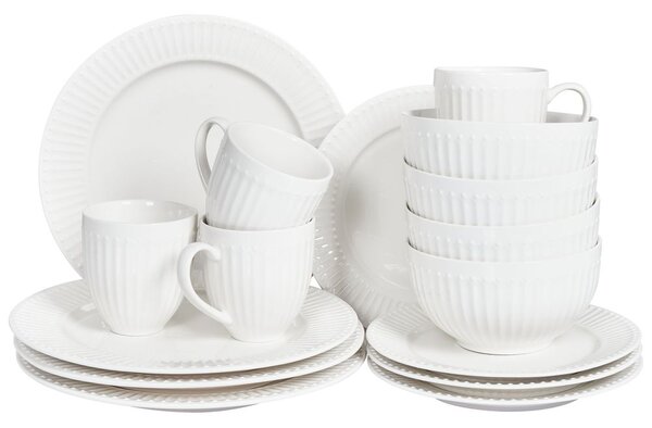 16 darabos étkészlet COWSLIP Porcelán Fehér