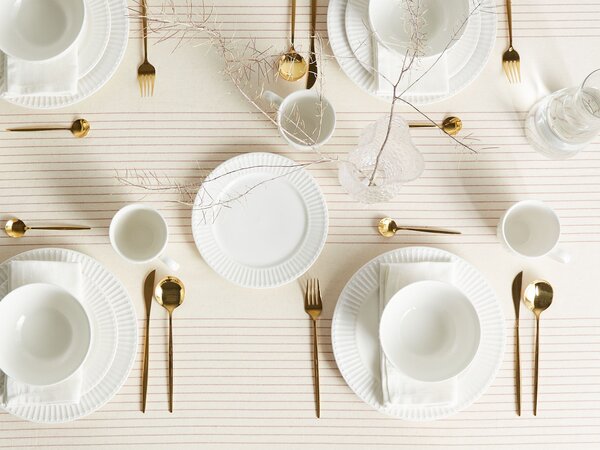 16 darabos étkészlet COWSLIP Porcelán Fehér