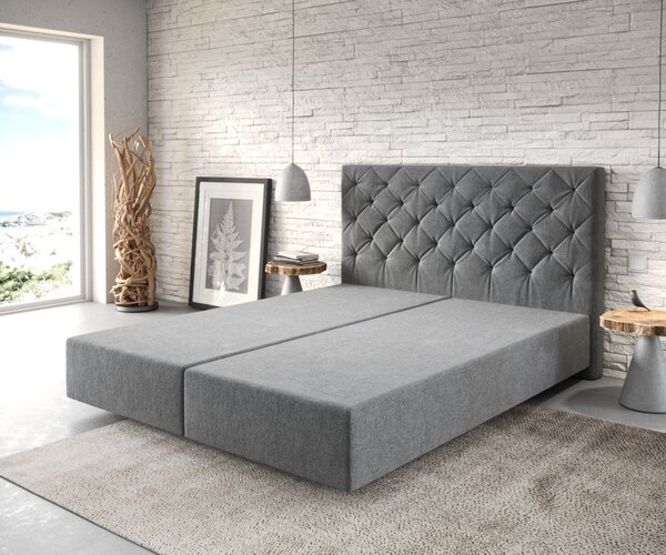 DELIFE Boxspring ágy Dream-Great 160x200 cm mikroszálas antracit