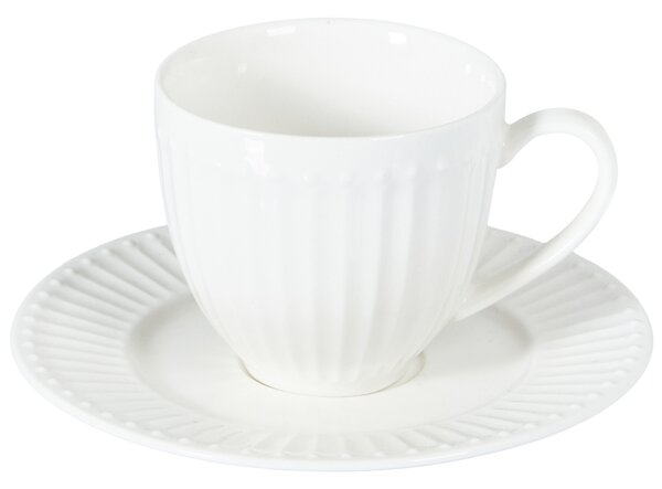 Négydarabos csésze készlet csészealjjal COWSLIP Porcelán Fehér