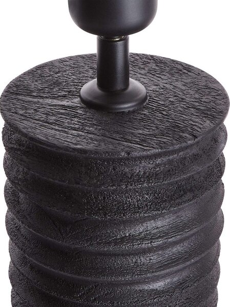 GROOVED mangófa lámpa talp, fekete 25 cm