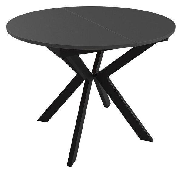 Asztal Oswego 112, 76cm, Fekete