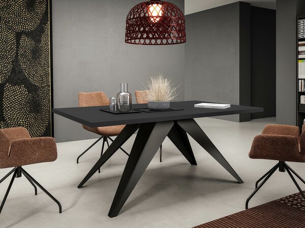Asztal Oswego 113, 76x80cm, Fekete