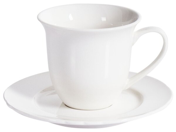 Négydarabos csésze készlet csészealjjal ELDERBERRY Porcelán Fehér