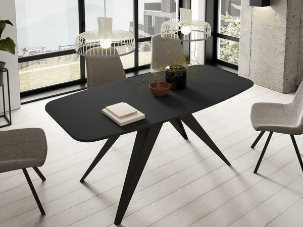 Asztal Oswego 115, 76x80cm, Fekete