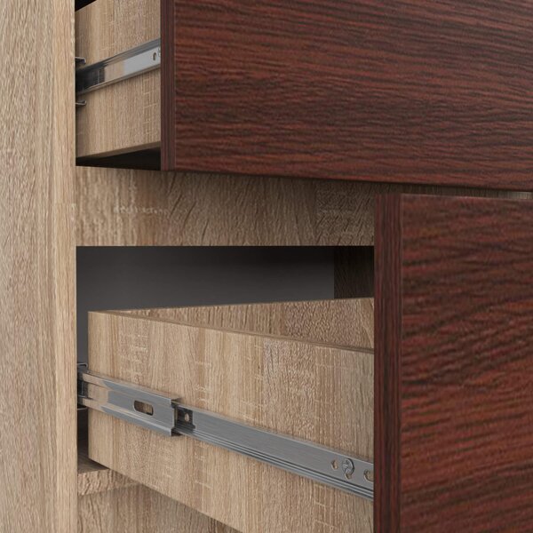 AKORD CLP Sonoma Tölgy/Wenge 5-Fiókos Komód