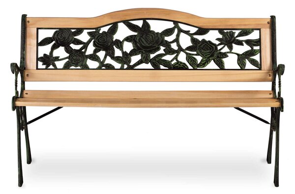 Sofotel Gardi Rose kerti Pad háttámlával 123,5x74x48cm - Natúr, Fekete