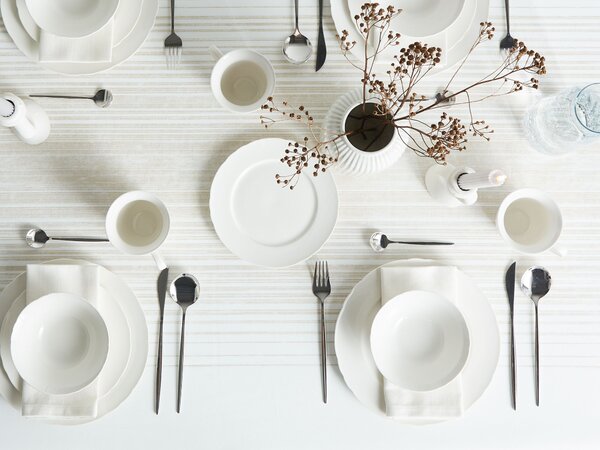 16 darabos étkészlet ELDERBERRY Porcelán Fehér