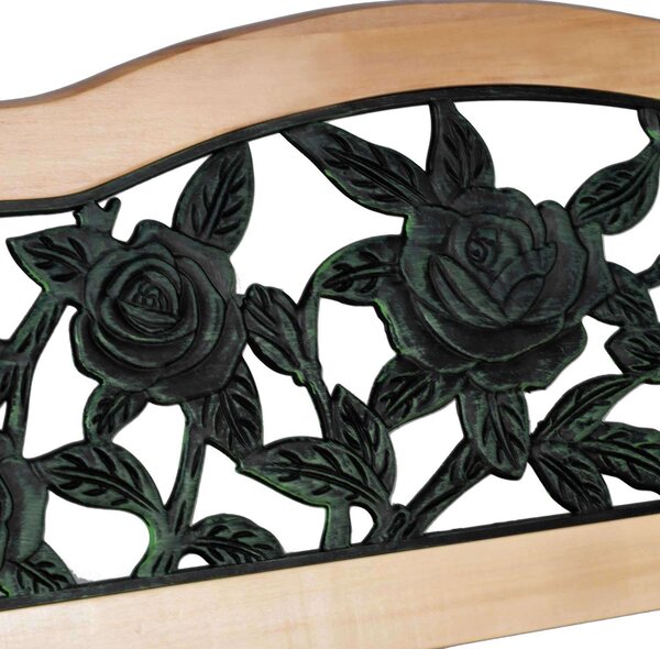 Sofotel Gardi Rose kerti Pad háttámlával 123,5x74x48cm - Natúr, Fekete