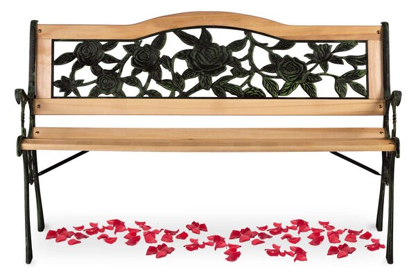 Sofotel Gardi Rose kerti Pad háttámlával 123,5x74x48cm - Natúr, Fekete