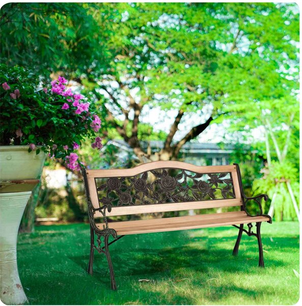 Sofotel Gardi Rose kerti Pad háttámlával 123,5x74x48cm - Natúr, Fekete