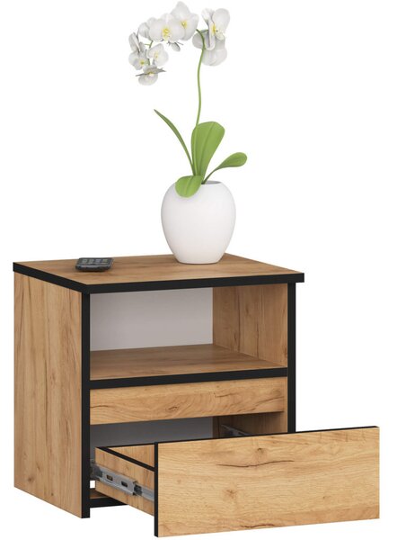 AKORD CL1 Tölgy Craft Éjjeliszekrény Laminált Fiókos