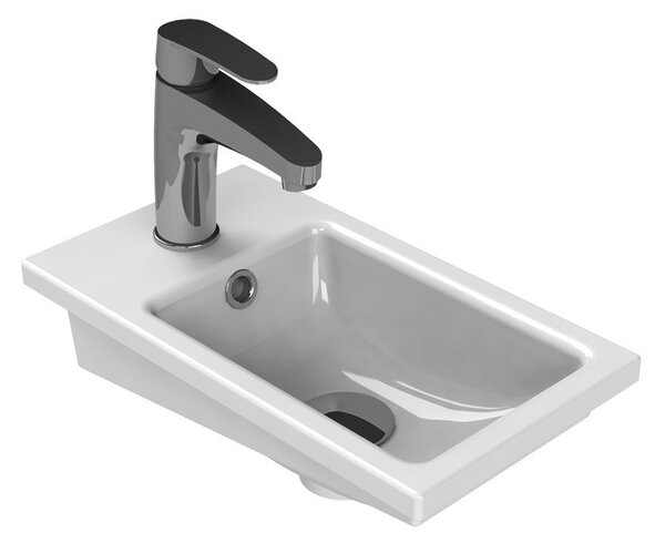 VivaStyle NIKA - fali függesztett - fürdőszobabútor CeraStyle 71100 mosdóval - JOBBOS - 42 x 24 cm