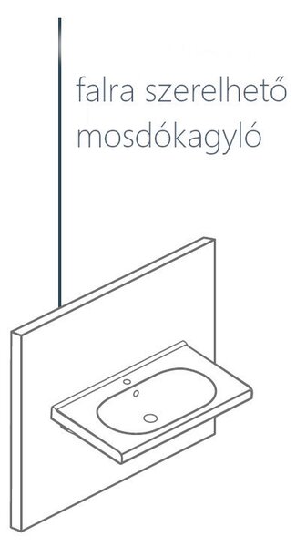 CeraStyle BELLA - szabadon álló - porcelán mosdókagyló 45 x 35 cm