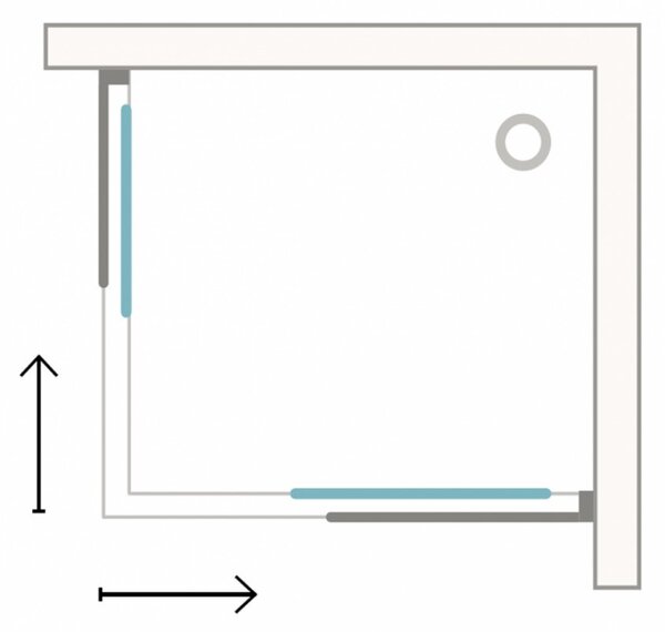 Vela Banyo TMP zuhanykabin - 90 SZÖGLETES - 5 mm víztiszta vízlepergető üveggel - 90 x 90 x 190 cm
