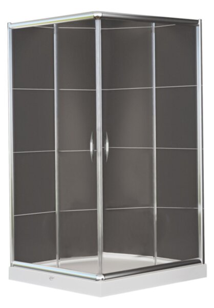 Vela Banyo TMP zuhanykabin - 90 SZÖGLETES - 5 mm víztiszta vízlepergető üveggel - 90 x 90 x 190 cm