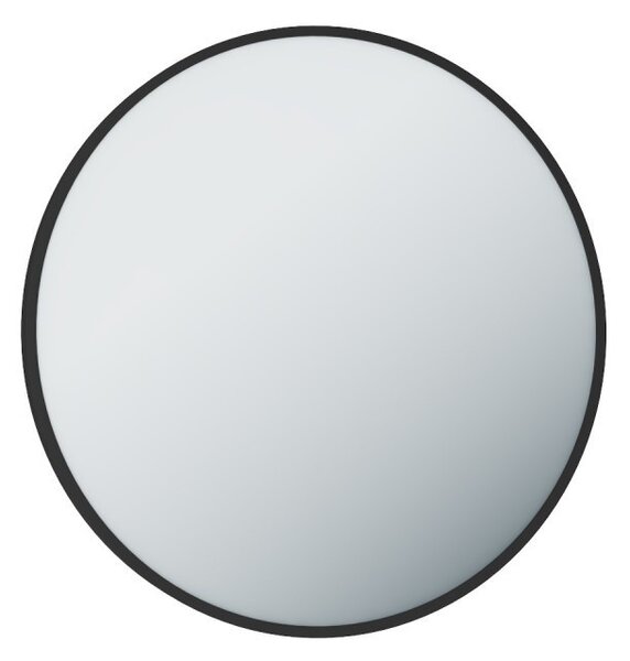 TMP IRON fürdőszobai tükör - FEKETE keret - kerek - 60 cm
