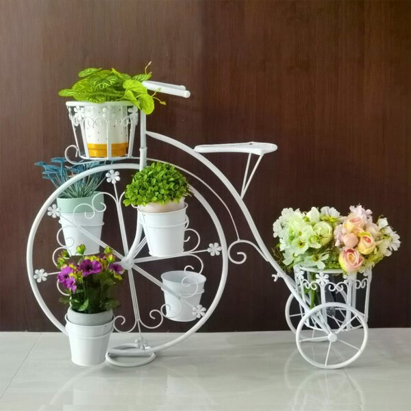 Vintage virágtartó kerékpár dekoráció