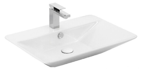 Sanovit TEODORA - PULTRA ültethető - Top Counter - porcelán mosdó - - 65 x 46 cm