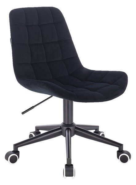 HR590K Fekete modern velúr szék fekete lábbal