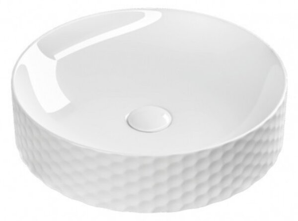 Sanovit SIENA - PULTRA ültethető - Top Counter - porcelán mosdó - O - Ø 44 cm