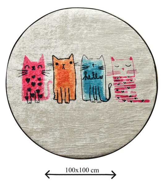 Fürdőszobaszőnyeg, Ø100 cm – TR359CHL4136