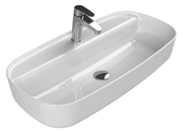 CeraStyle AQUA - PULTRA ültethető - Top Counter - porcelán mosdó - 80 x 40 cm