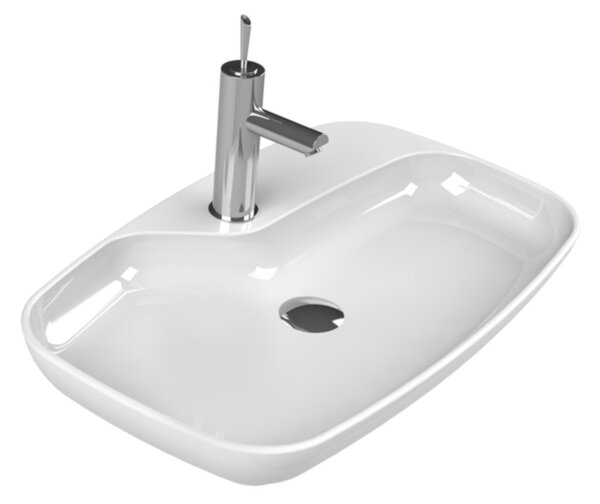 CeraStyle NOVA - PULTRA ültethető - Top Counter - porcelán mosdó - 70 x 43 cm