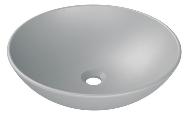 CeraStyle ZERO - PULTRA ültethető - Top Counter - porcelán mosdó - O - MATT SZÜRKE - Ø 46 cm
