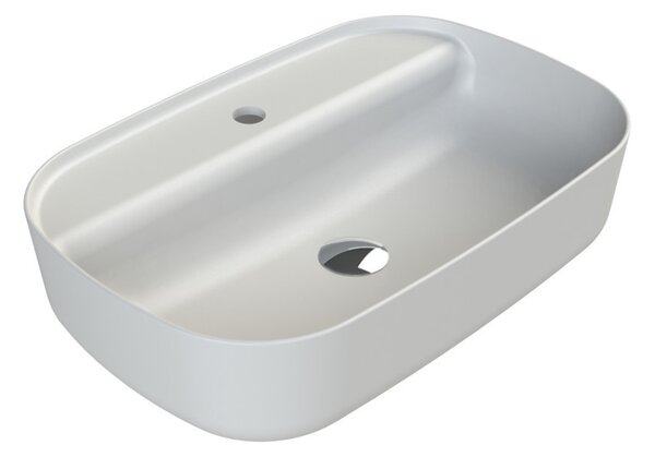 CeraStyle AQUA - PULTRA ültethető - Top Counter - porcelán mosdó - MATT FEHÉR - 60 x 40 cm