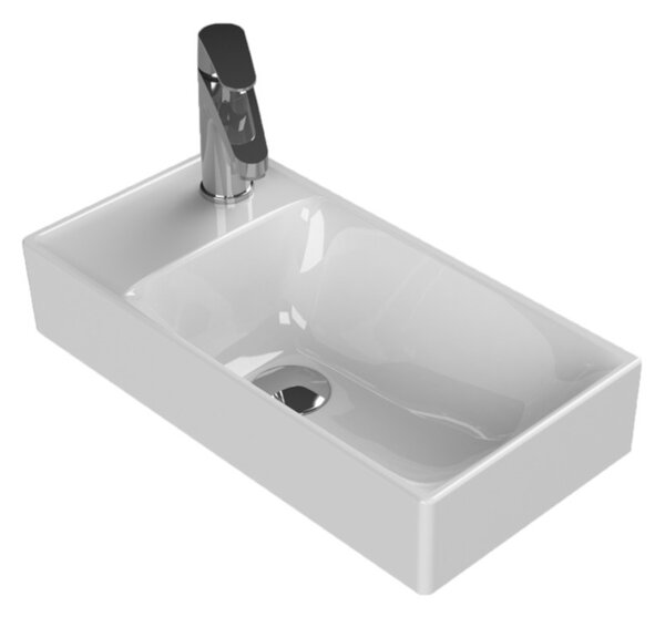 CeraStyle SHARP - BAL CSAPLYUKAS - porcelán mosdókagyló - 50 x 25 cm